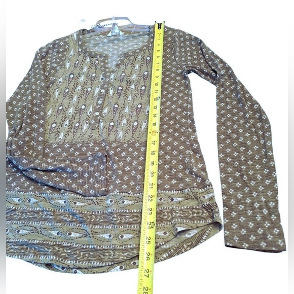 Lucky Brand NWT Boho Long Sleeve Blouse Top Olive Green Autumn MSRP $50 SOFT S - Picture 8 of 14